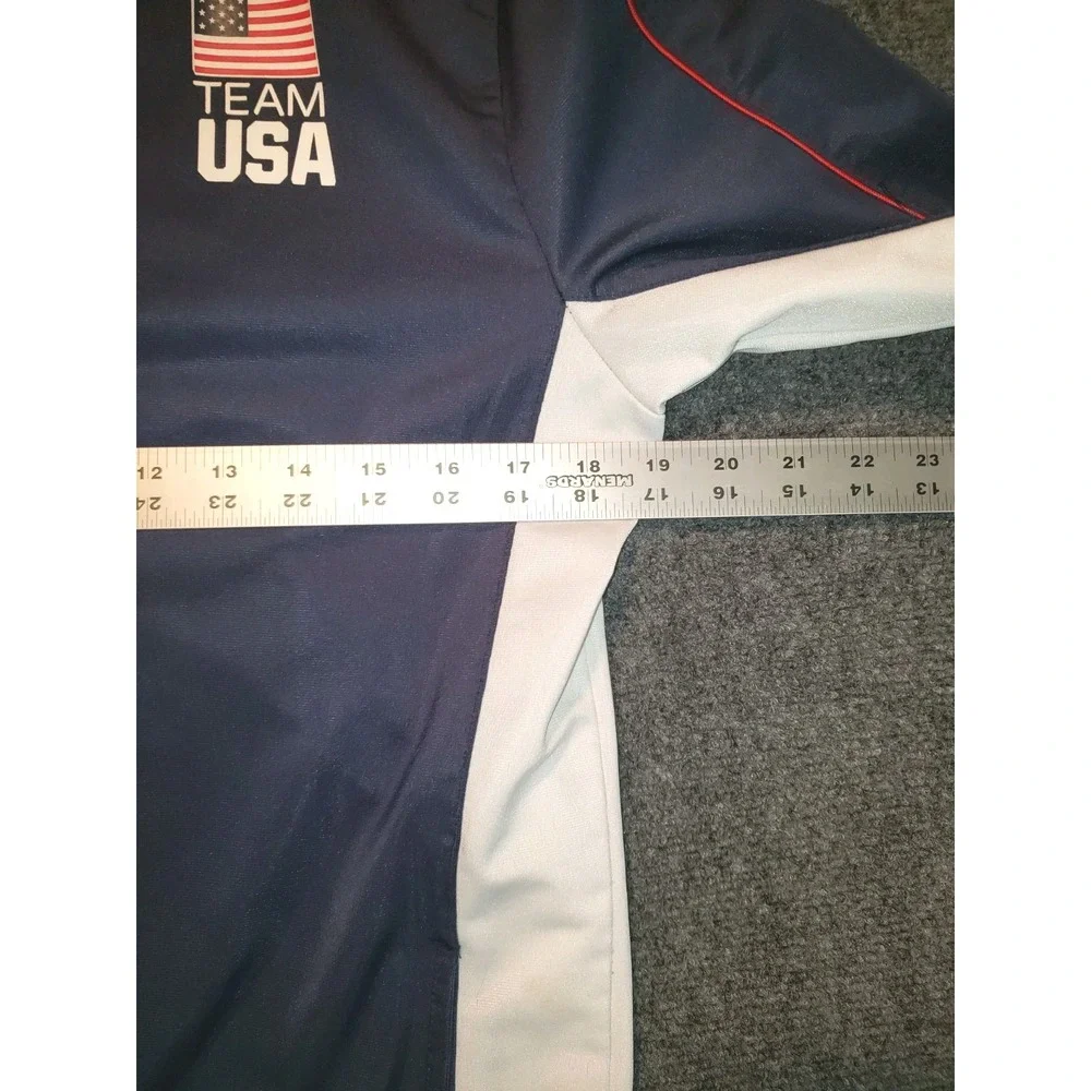 US Olympic Committe Team Apparel Jacket Mens Small Blue Zip